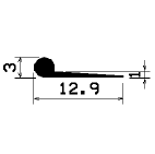 FN - 1255 - EPDM profiles - Flag or 'P' profiles FN - 1255 - EPDM profiles - Flag or 'P' profiles
