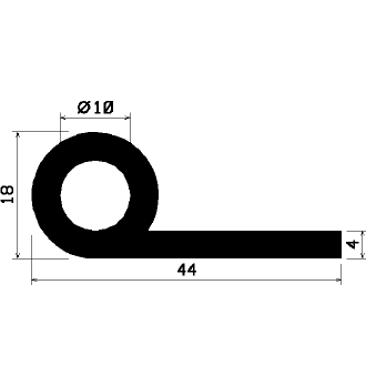 FN 1770 - EPDM profiles - Flag or 'P' profiles FN 1770 - EPDM profiles - Flag or 'P' profiles
