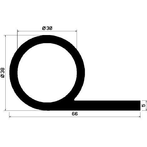 FN - G733 - EPDM profiles - Flag or 'P' profiles FN - G733 - EPDM profiles - Flag or 'P' profiles