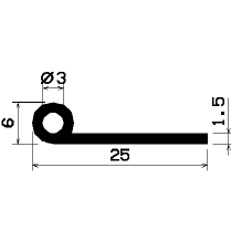 FN - G857 - EPDM profiles - Flag or 'P' profiles FN - G857 - EPDM profiles - Flag or 'P' profiles