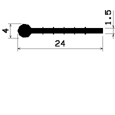 FN - 2039 - EPDM profiles - Flag or 'P' profiles FN - 2039 - EPDM profiles - Flag or 'P' profiles