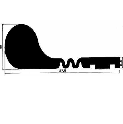 FN 2623 - EPDM profiles - Flag or 'P' profiles FN 2623 - EPDM profiles - Flag or 'P' profiles