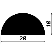 HR - 1610 - EPDM rubber profiles - Semi-circle, D-profiles HR - 1610 - EPDM rubber profiles - Semi-circle, D-profiles
