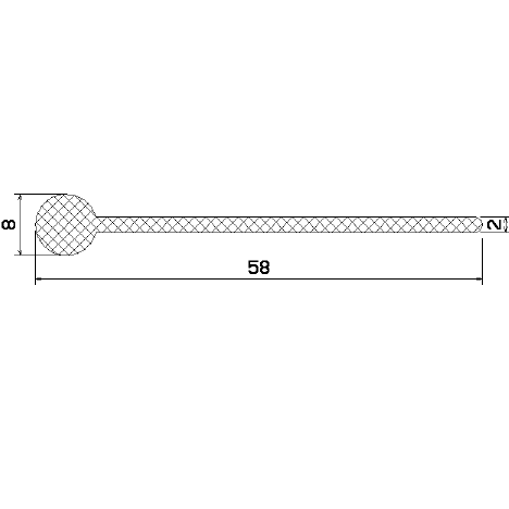 MZS 25466 - EPDM profiles - Flag or 'P' profiles MZS 25466 - EPDM profiles - Flag or 'P' profiles