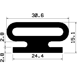 RT - 2153 - EPDM rubber profiles - Sliding door – finger-guard profiles RT - 2153 - EPDM rubber profiles - Sliding door – finger-guard profiles