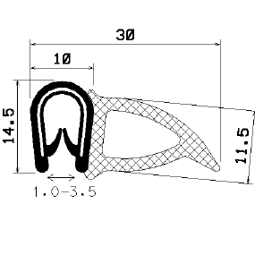 SD-0120 - with coextruded metal insert - Edge protection profiles SD-0120 - with coextruded metal insert - Edge protection profiles