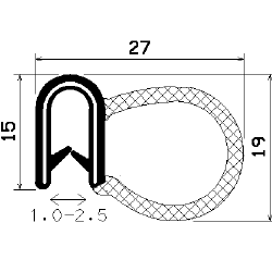 SD-0251 - with coextruded metal insert - Edge protection profiles SD-0251 - with coextruded metal insert - Edge protection profiles