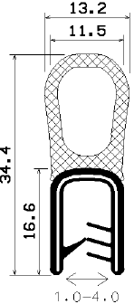 SD-0410 - with coextruded metal insert - Edge protection profiles SD-0410 - with coextruded metal insert - Edge protection profiles