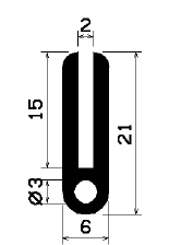 - TU1- 0529 1B= 100 m - rubber profiles - U shape profiles - TU1- 0529 1B= 100 m - rubber profiles - U shape profiles