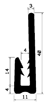TU1- 0781 - rubber profiles - U shape profiles TU1- 0781 - rubber profiles - U shape profiles