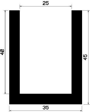 TU1- 0801 - rubber profiles - U shape profiles TU1- 0801 - rubber profiles - U shape profiles