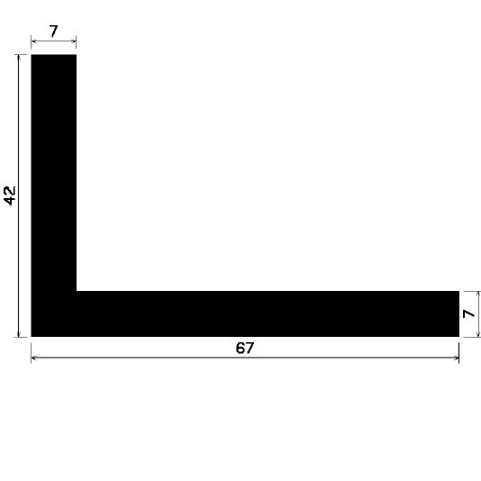Wi 0776 - rubber profiles - Angle shape profiles Wi 0776 - rubber profiles - Angle shape profiles