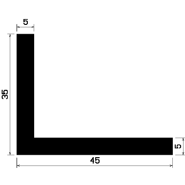 Wi 1197 - rubber profiles - Angle shape profiles Wi 1197 - rubber profiles - Angle shape profiles