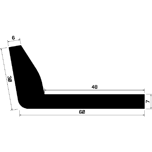 Wi 1747 - rubber profiles - Angle shape profiles Wi 1747 - rubber profiles - Angle shape profiles
