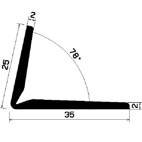 Wi 1901 - rubber profiles - Angle shape profiles Wi 1901 - rubber profiles - Angle shape profiles