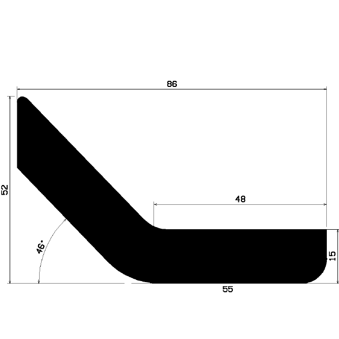 Wi 2323 - rubber profiles - Angle shape profiles Wi 2323 - rubber profiles - Angle shape profiles
