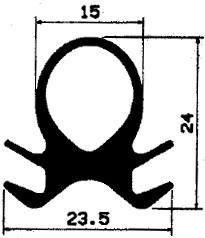 Z1 -1728 - rubber profile under 100 m - Door-frame profiles Z1 -1728 - rubber profile under 100 m - Door-frame profiles